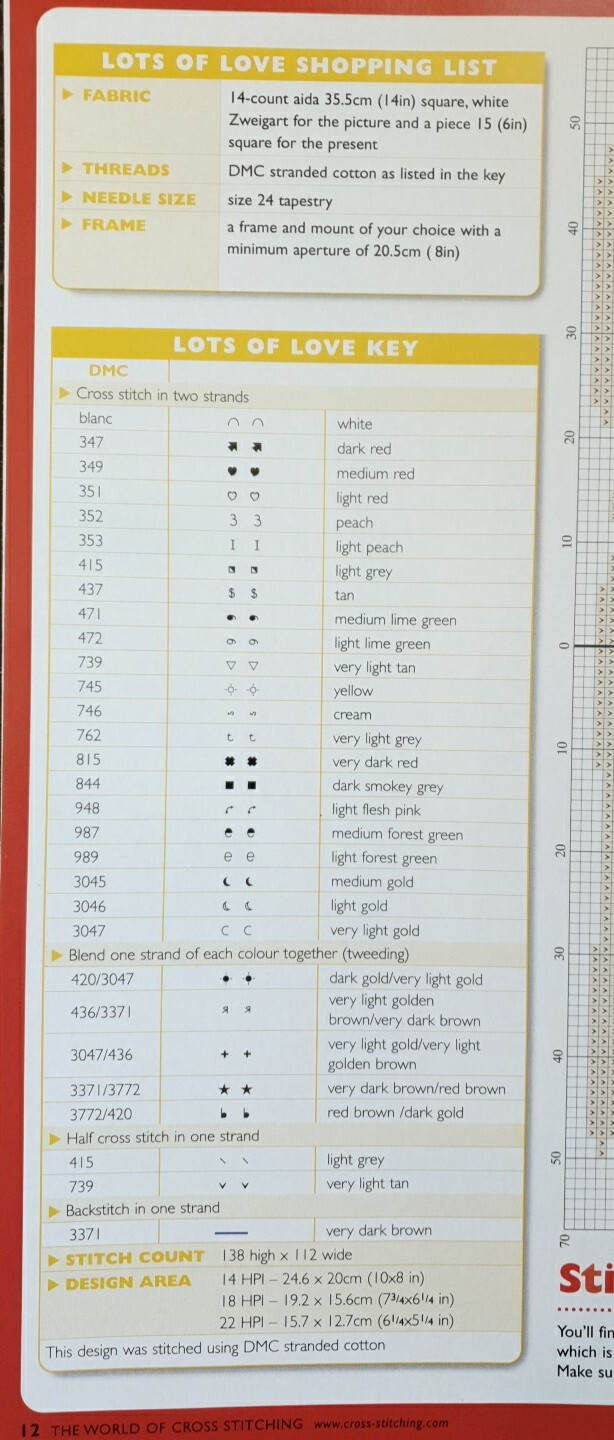 Cross Stitch Chart (From Magazine) - Country Companions -   Lots Of Love