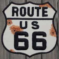 Route 66 Embroidered Patch — Iron On