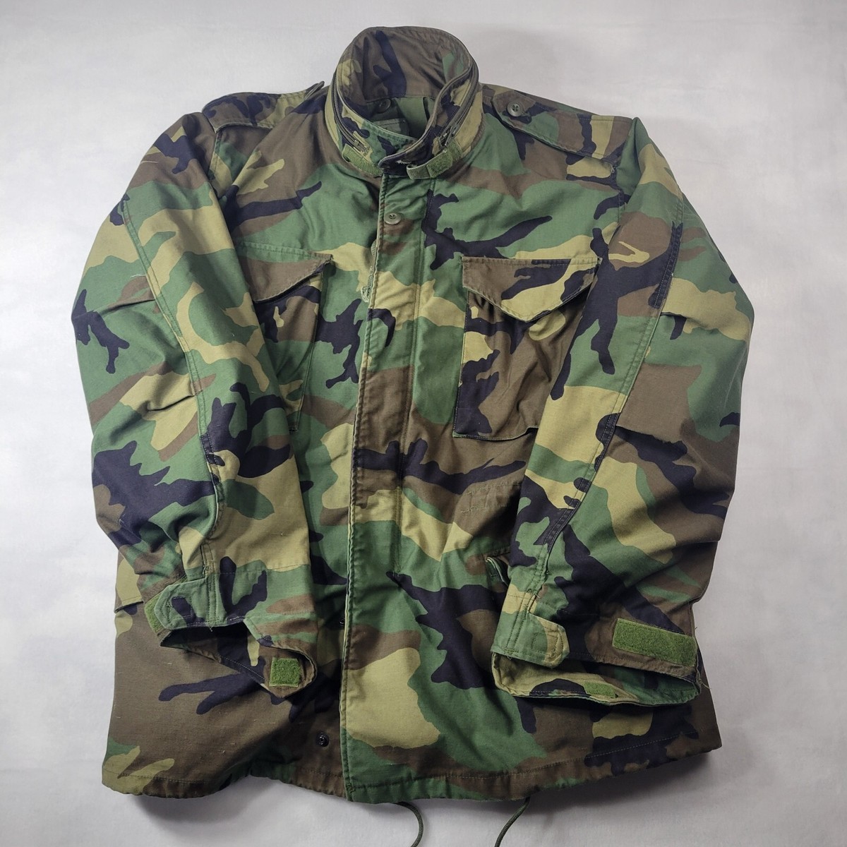 Cold Weather Military Field Jacket Camo DLA100-87-C-0430 Men's Med