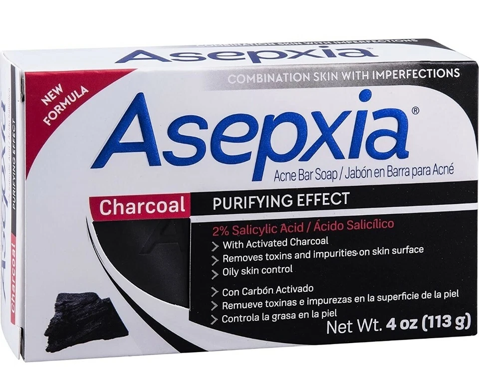 JABÓN BARRA ACNÉ CARBÓN ASEPXIA JABON PARA ACNE De Carbono 3 Barras de 4oz. Foto 4 de 4