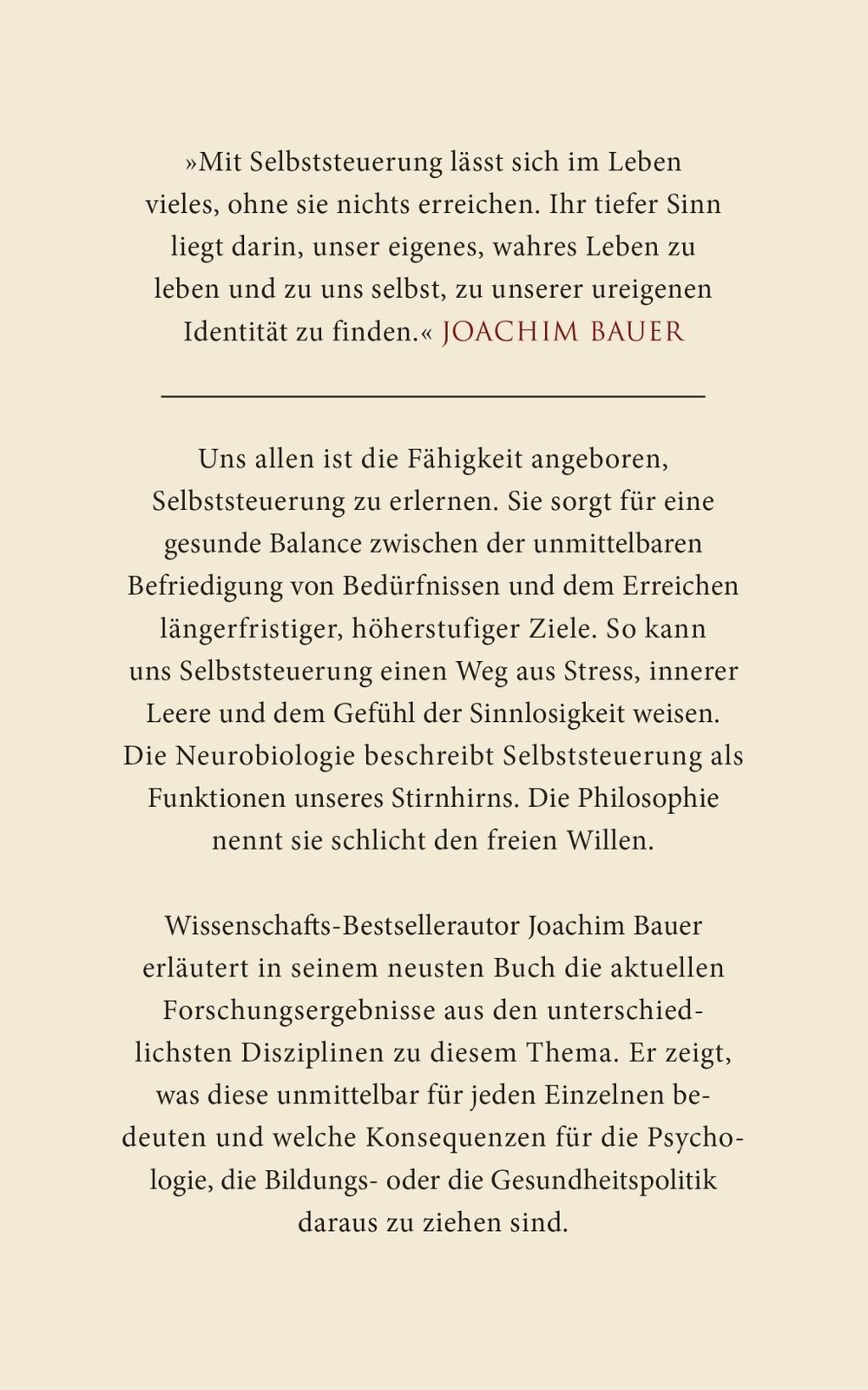 Thumbnail - Selbststeuerung | Die Wiederentdeckung Des Freien Willens | Joachim