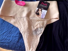 Maidenform Thong Nude  Hi Shaping Waistband Firm Sz 2XL