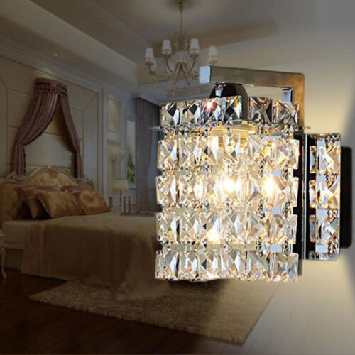 New LED Modern Crystal Wall Lights Aisle/Bedside light Single Head Wall lamp - Picture 1 of 8