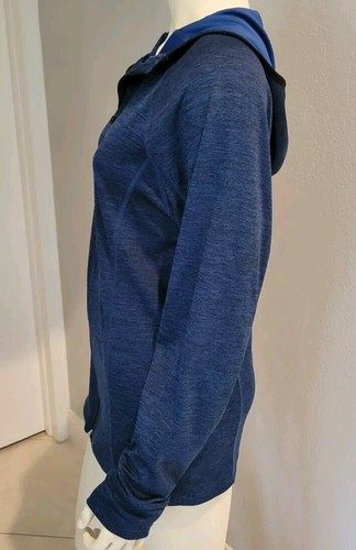 Outdoor Life Long Sleeve Full Zip Hoodie Jacket Royal Blue Black Marled Mens SM - Picture 4 of 6
