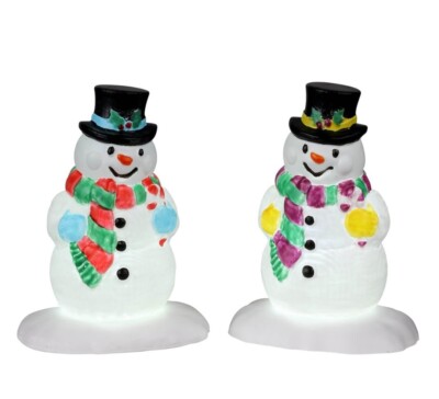 2022 New Lemax Christmas Village Holly Hat Snowman 24965 Light Up Yard Blow Mold