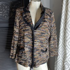 Misook Multicolored Boucle Tweed Blazer Jacket Xl