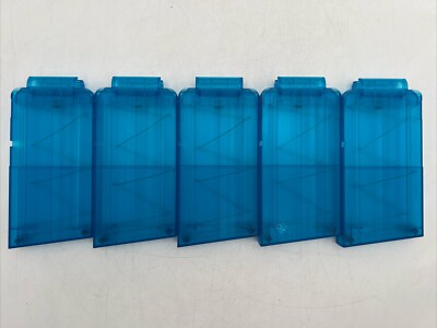 Lot of Five (5) BLUE Worker Mod 10 darts Quick Reload Clip for N-Strike Elite