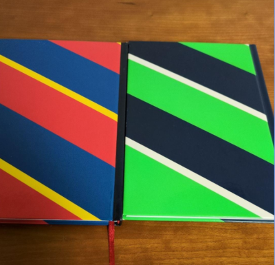 POLO RALPH LAUREN Red Blue + Green Black Plain Notebook Diary Set
