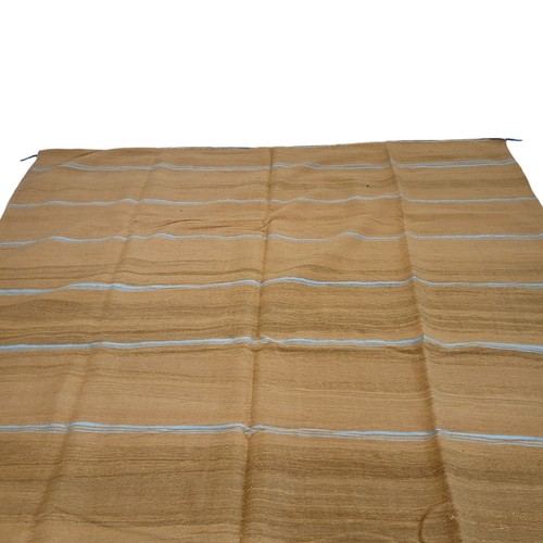 Vintage Handmade Moroccan Beige Rug Grey Stripe Fringe Berber Tribal Wool Carpet - Picture 11 of 24