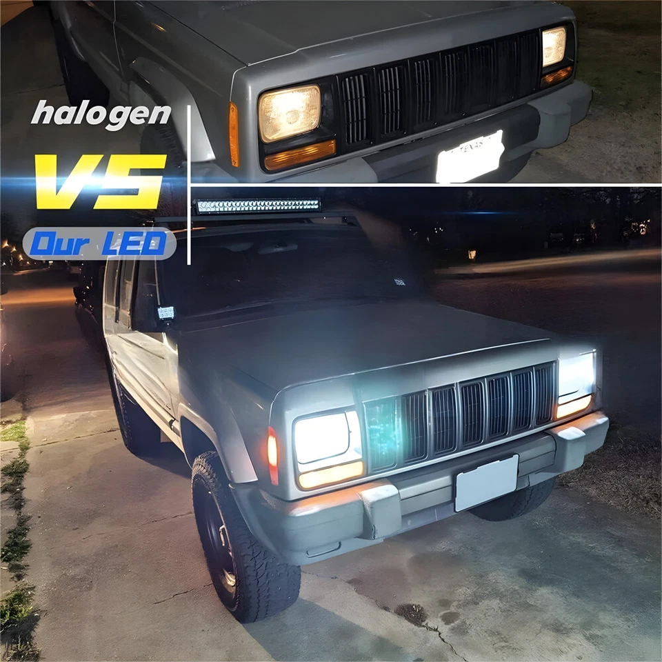 Faros LED 4"X6" 4 piezas haz alto-bajo para camioneta Chevy C10 1981-87 Ford Mustang Foto 2 de 4