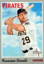 2019 Topps Heritage # 94 Francisco Cervelli Pittsburgh Pirates MLB Baseball Card