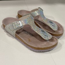 Birkenstock Gizek Holographic DiscoBall Reflective Shimmer Sandal Girl's Size 32