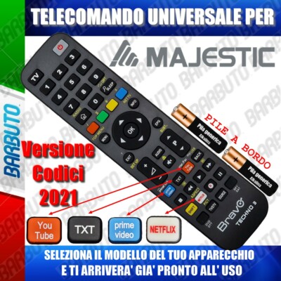 UNIVERSAL FERNBEDIENUNG TV MAJESTIC KLICKEN SIE AUF IHR MODELL SIE ERHALTEN ES BEREITS FERTIG