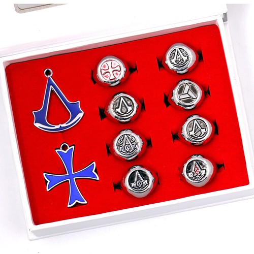 10pcSet Assassins Creed Origins Necklace Ring Necklace Collection Jewellery Gift - Picture 9 of 19