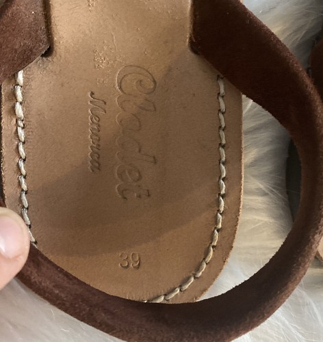 CLODET MENORCA Italy sandali slingback donna nuovi senza scatola taglia 39 scamosciati marroni - Foto 3 di 8