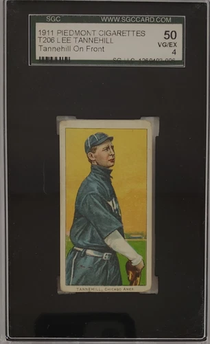1909 11 T206 LEE TANNEHILL PIEDMONT 350-460 /25 TANNELL ON FRONT VGEX SGC 4