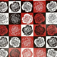 Tela Cerata Tovaglia Rose Patchwork K172A Angolare Rotondo Ovale