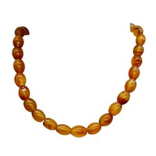 Natural Carnelian Agate 12x9mm Oval Bead Strand 33 Beads