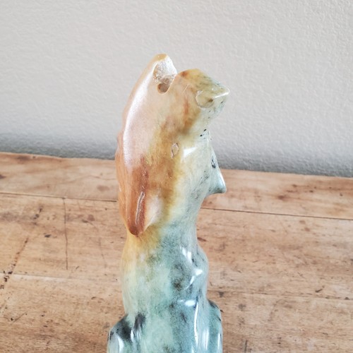 Scultura in pietra steatite artista Mark Totan Inuit ""Lupo urlante - Foto 4 di 24