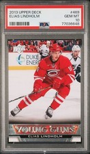 PSA 10 Elias Lindholm 2013 Upper Deck Young Guns RC Gem Mint POP 60