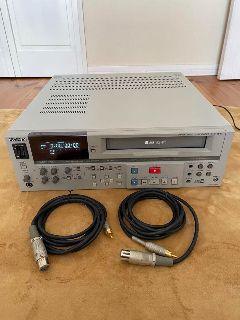 Sony SVO-5800 S-VHS Video Editing Deck Videocassette Sony SVO-5800 S-VHS Video Editing Deck Videocassette