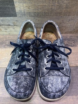 Finn Comfort Women s Lace up Leather Walking Shoes / Sneakers Blue UK 6W