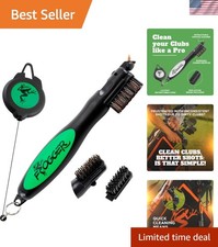 BrushPro Golf Club Cleaner with Ergonomic Grip and 2.5 ft. Retractable Cord -...