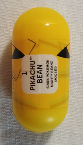VINTAGE RETIRED SPIN MASTER 2004 POKEMON MIGHTY BEANZ NUMBER 1 PIKACHU BEAN - Picture 2 of 4