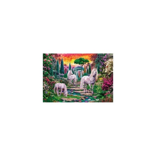 Clementoni Classical garden unicorns Puzzle 2000 pz Animali - Bild 2 von 3