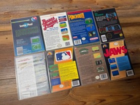 8 Lot NES Custom Game Cases Baseball Pool Jaws Punchout Marble Ice Climber