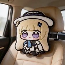 1pcs Cute Anime Wuthering Waves Phoebe Auto Car Neck Pillow Headrest Cushion