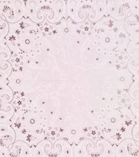 Vintage Selvedge Bandana USA Light Pink Paisley Cotton Handkerchief 60s-70s