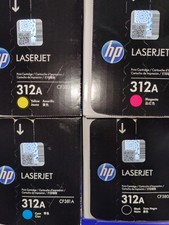 HP 312A Toner Cartridge Set CF380A, CF381A, CF382A, CF383A