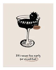 Modern Cocktail Themed Wall Art Poster - Chic and Stylish Decor