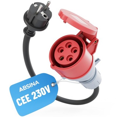 Adapter Schuko Stecker auf CEE Kupplung 16A  Schuko auf CEE als Elektroauto Z...