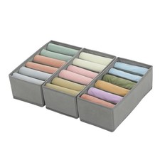 3 Pack Sock Underwear Drawer Organizer Dividers, Non-Woven Fabric Collapsible...