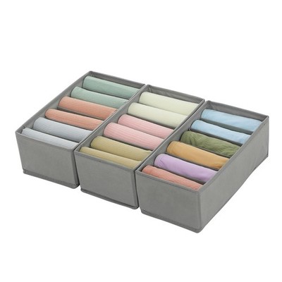 3 Pack Sock Underwear Drawer Organizer Dividers, Non-Woven Fabric Collapsible...