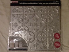 3D Gray Faux Tin Peel Stick Vinyl Wall Tile Backsplash Ceiling Lightweight 12"