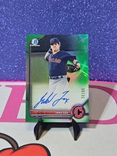 Jake Fox 2022 Bowman Chrome Prospects Green Refractor Auto #'d /99 #CPA-JF