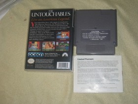 The Untouchables with Manual + Case for NES .Authentic. Clean/Tested Nintendo.