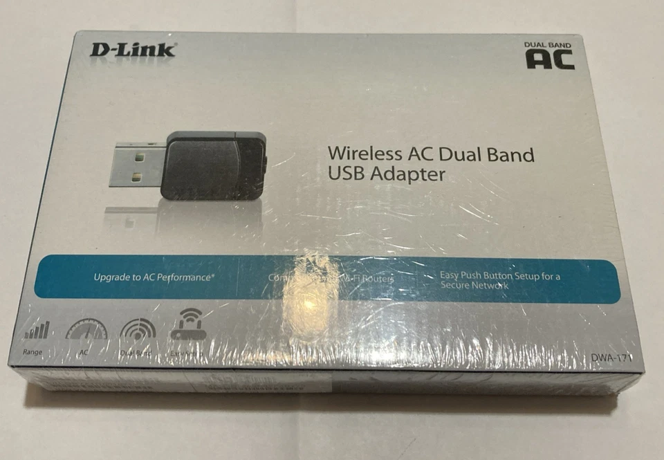 DWA-171 D-Link Wireless AC Dual Band USB Wi-Fi Network Adapter NEW SEALED - Image 2 of 4