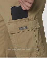 Men s Wrangler Cargo Pants Stretch Relaxed Fit Tech Pocket