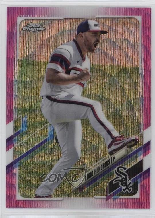 2021 Topps Chrome Update Target Pink Wave Refractor Liam Hendriks #USC87 0nr3