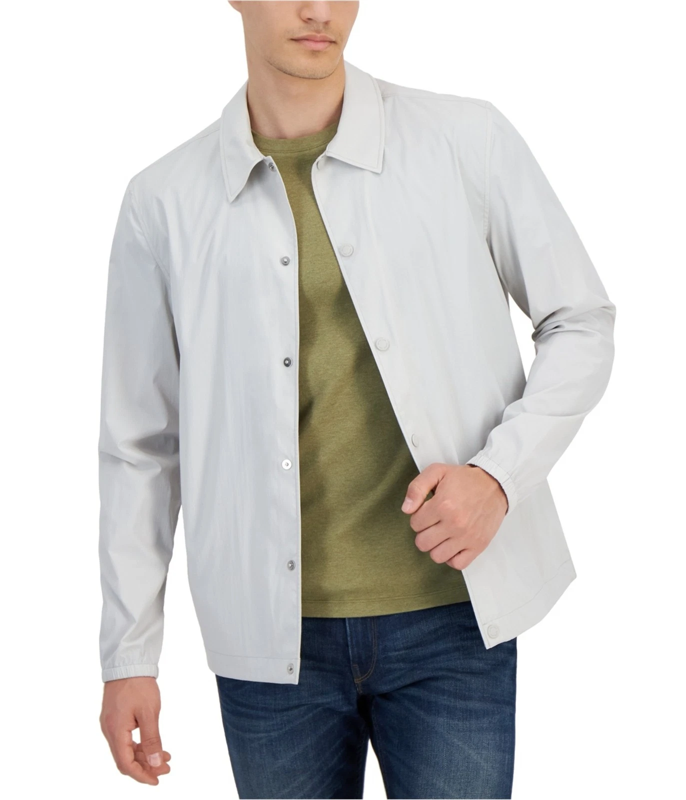 Michael Kors Mens Solid Shirt Jacket