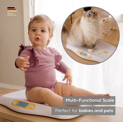 Beurer BY80 Digital Baby Scale, Infant Scale for Weighing Pounds, Ounces New OB
