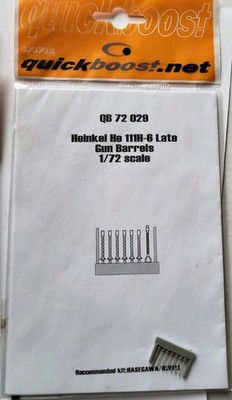 QUICKBOOST 1/72 HEINKEL He 111H-6 LATE GUN BARRELS QB 72 029 for HASEGAWA/REVELL
