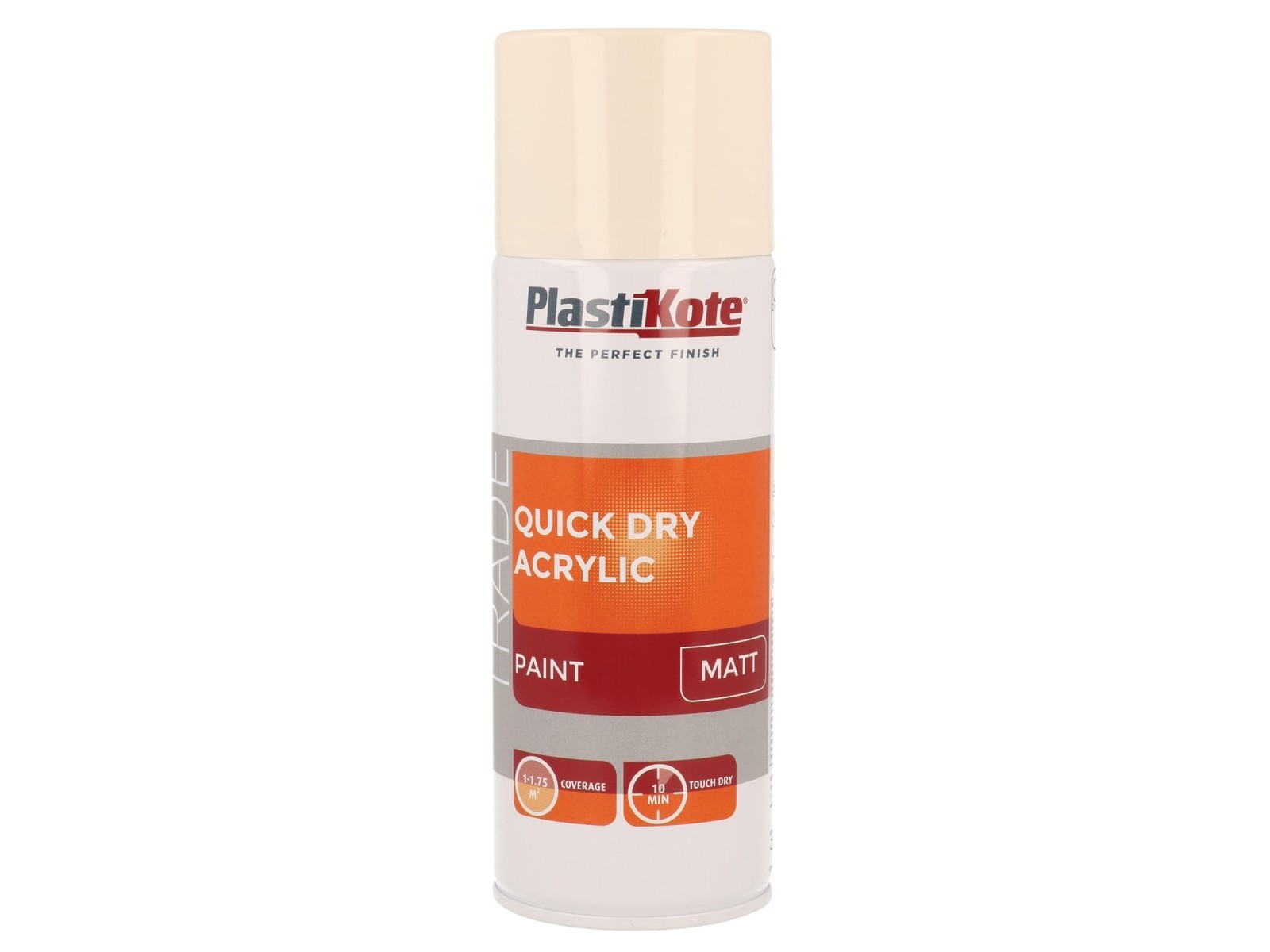Plastikote - Quick Dry Acrylic Spray 400Ml - Magnolia - Image 2