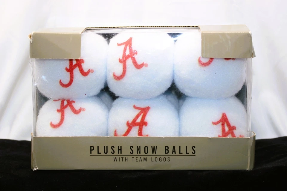 Bolas de neve de pelúcia logotipo maré carmesim NCAA Alabama diversão para jogar em casa! Leitura nova na caixa* - Imagem 2 de 4