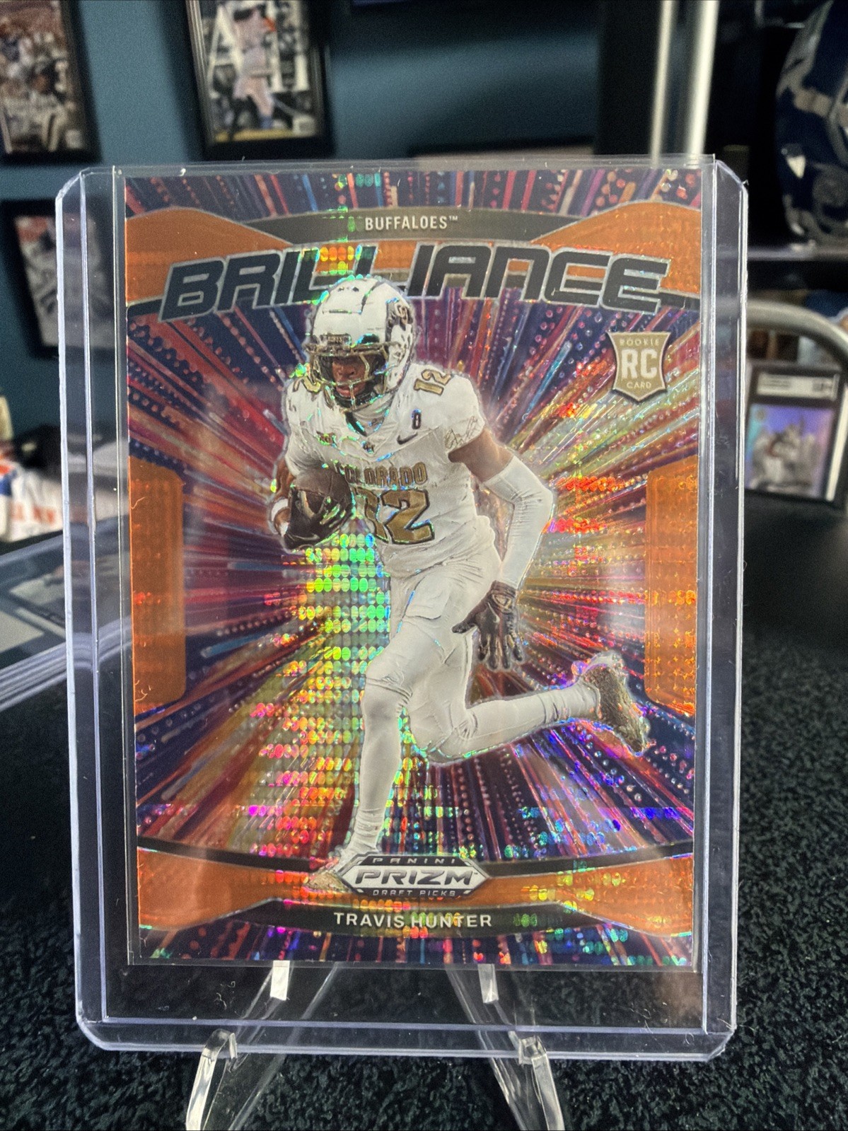 Travis Hunter (RC) Orange Pulsar /75 Brilliance 2025 Panini Prizm Draft Picks