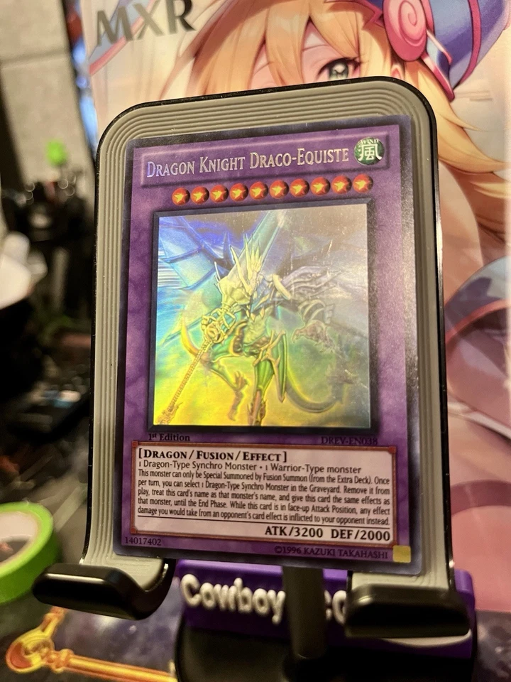 Dragon Knight Draco-Equiste DREV-EN038 Ghost Rare 1st Yugioh Card English MP - Image 2 of 4